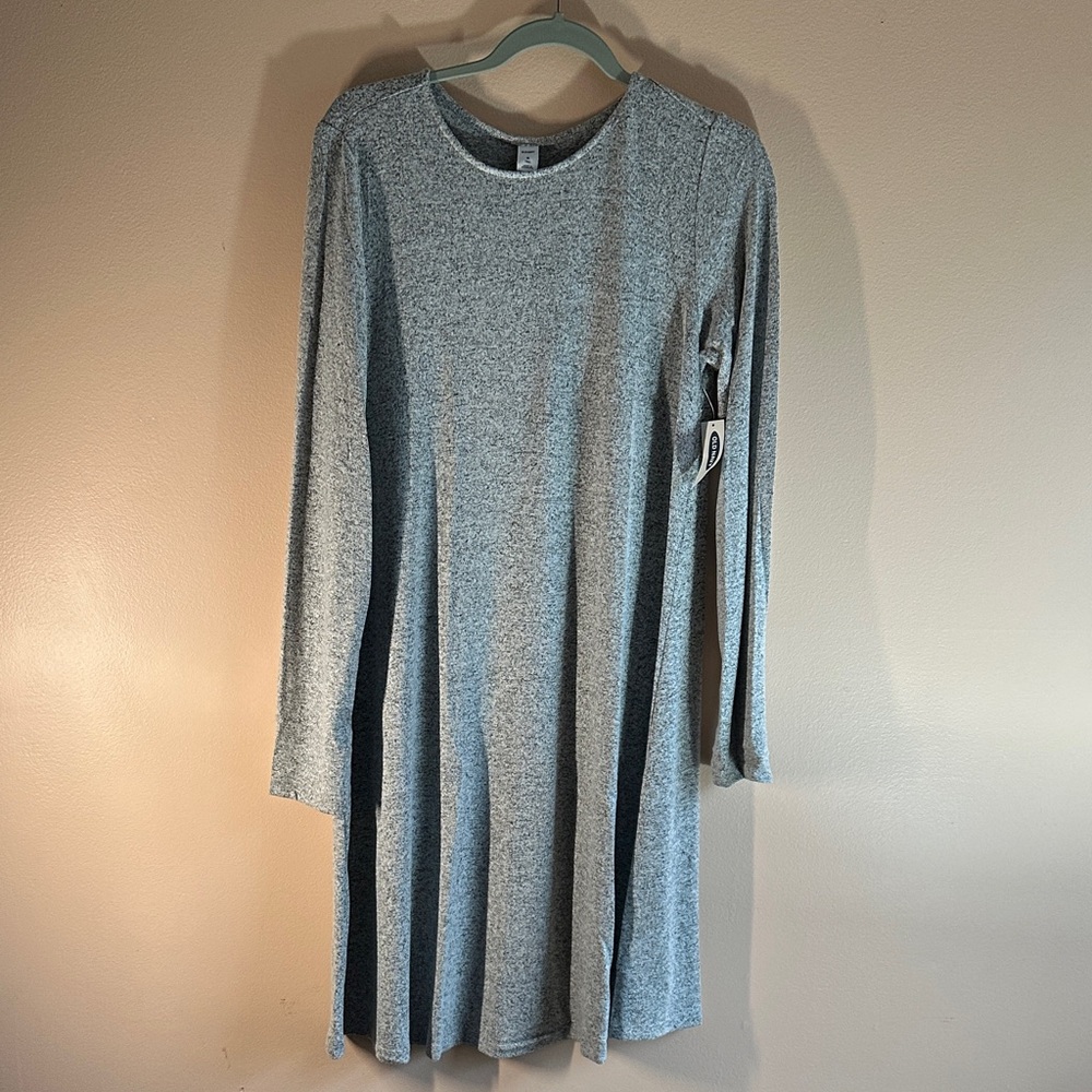Old Navy Heather Gray Midi Sweater Dress